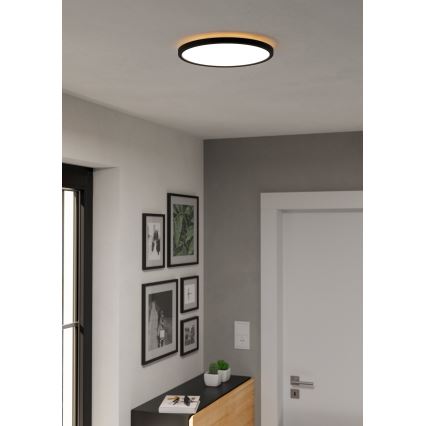 Eglo - LED lubinis vonios šviestuvas LED/13,9W/230V 2700/4000/6500K diametras 30 cm IP44 juoda