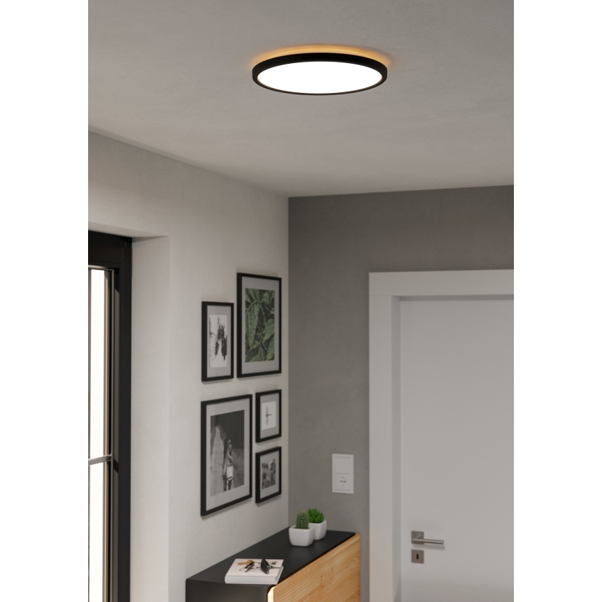 Eglo - LED lubinis vonios šviestuvas LED/13,9W/230V 2700/4000/6500K diametras 30 cm IP44 juoda