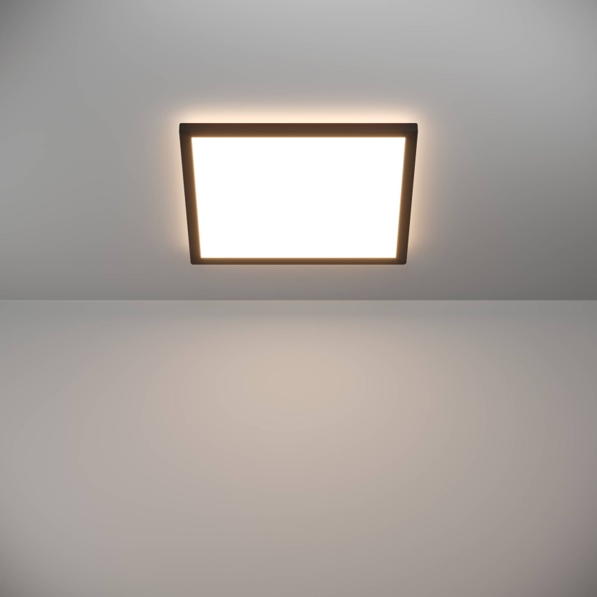 Eglo - LED lubinis vonios šviestuvas LED/17,6W/230V 2700/4000/6500K 39x39 cm IP44 juoda