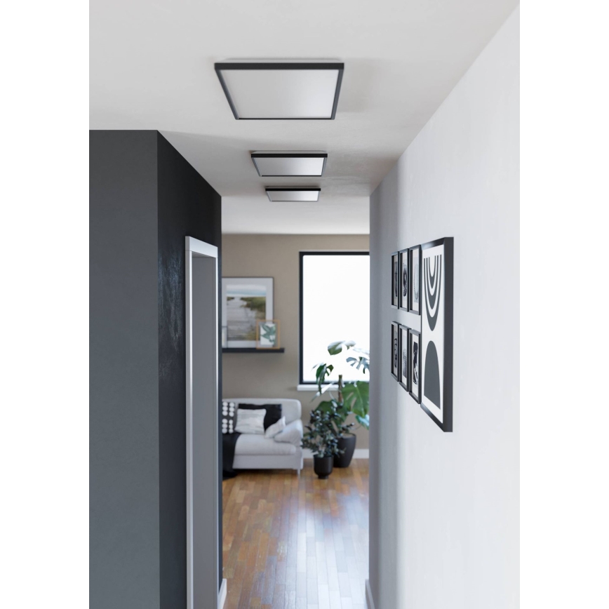 Eglo - LED lubinis vonios šviestuvas LED/17,2W/230V 2700/4000/6500K 30x57 cm IP44 juoda
