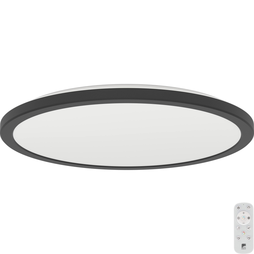 Eglo - LED pritemdomas lubinis vonios šviestuvas LED/18,5W/230V 2700-6500K diametras 38,9 cm IP44 juoda + nuotolinio valdymo pultas
