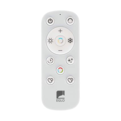 Eglo - LED pritemdomas lubinis vonios šviestuvas LED/18,5W/230V 2700-6500K diametras 38,9 cm IP44 juoda + nuotolinio valdymo pultas