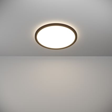 Eglo - LED pritemdomas lubinis vonios šviestuvas LED/18,5W/230V 2700-6500K diametras 38,9 cm IP44 juoda + nuotolinio valdymo pultas