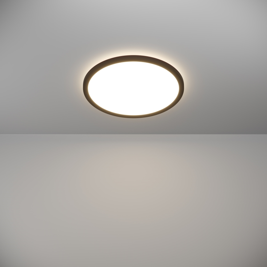 Eglo - LED pritemdomas lubinis vonios šviestuvas LED/18,5W/230V 2700-6500K diametras 38,9 cm IP44 juoda + nuotolinio valdymo pultas