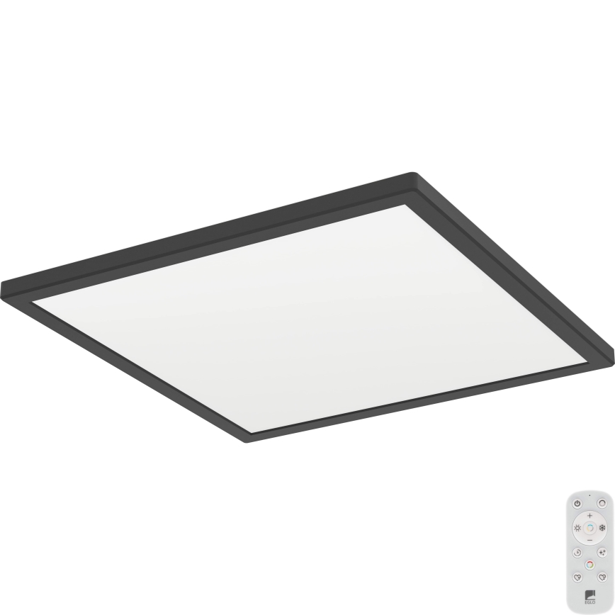 Eglo - LED pritemdomas lubinis vonios šviestuvas LED/17,6W/230V 2700-6500K 39x39 cm IP44 juoda + nuotolinio valdymo pultas