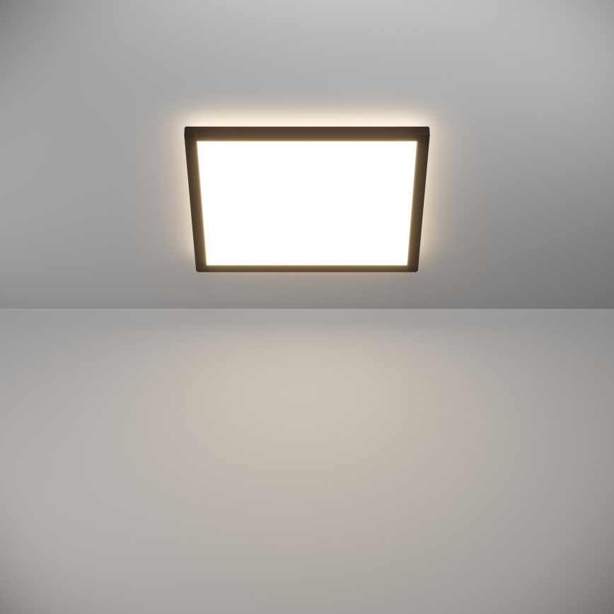 Eglo - LED pritemdomas lubinis vonios šviestuvas LED/17,6W/230V 2700-6500K 39x39 cm IP44 juoda + nuotolinio valdymo pultas
