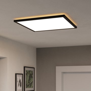 Eglo 901457 - LED pritemdomas lubinis vonios šviestuvas LED/17W/230V 2700-6500K 50x50 cm IP44 juoda + nuotolinio valdymo pultas