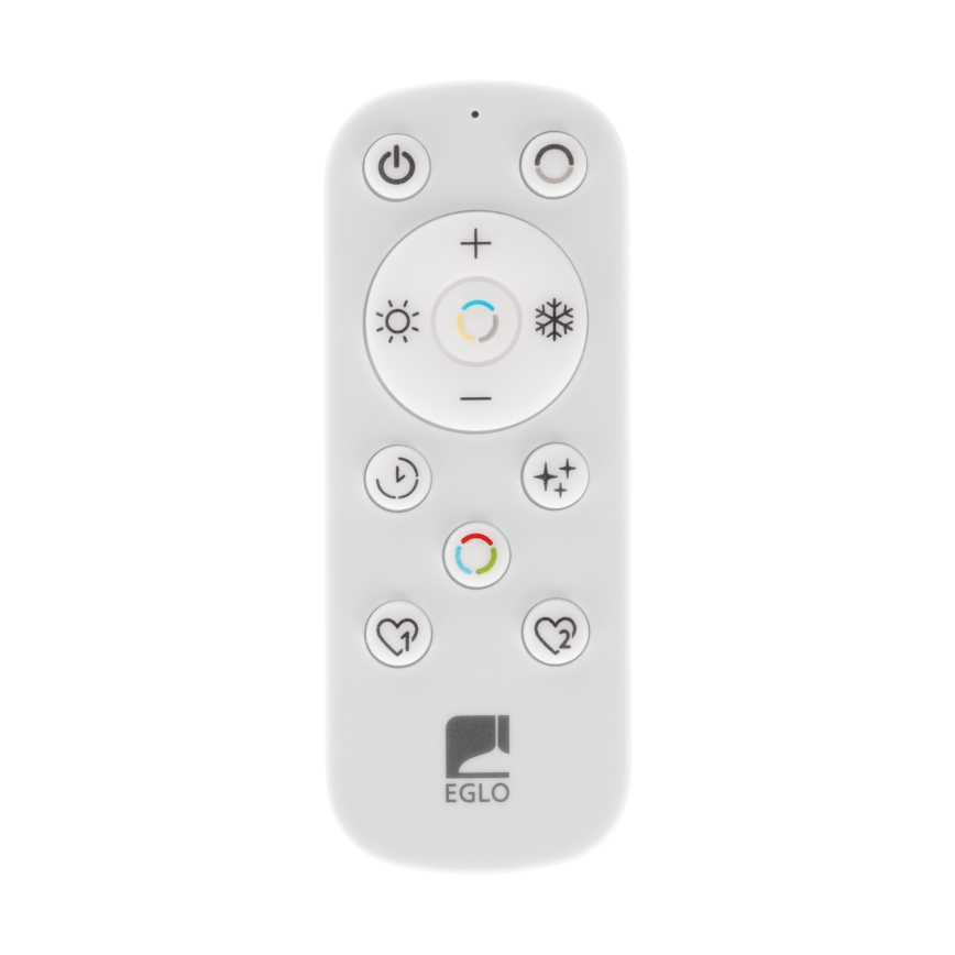 Eglo 901457 - LED pritemdomas lubinis vonios šviestuvas LED/17W/230V 2700-6500K 50x50 cm IP44 juoda + nuotolinio valdymo pultas