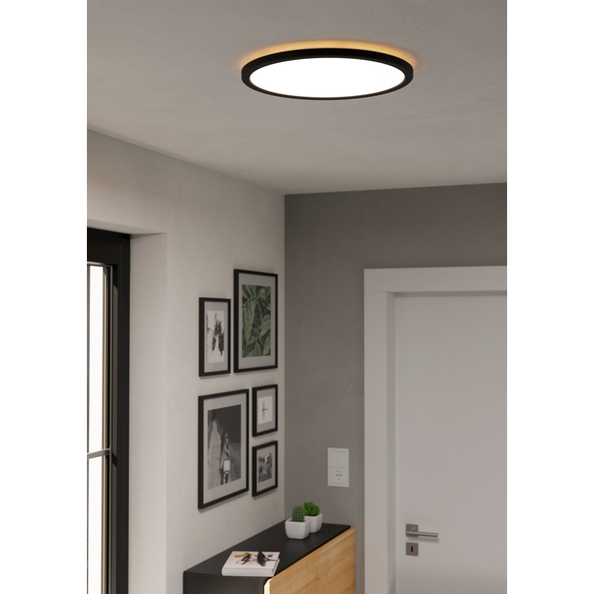 Eglo - LED RGBW Pritemdomas vonios lubinis šviestuvas LED/18,5W/230V 2700-6500K pr.38,9cm IP44 juodas ZigBee
