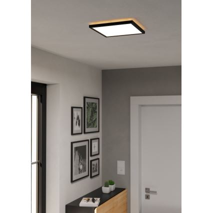 Eglo - LED RGBW Pritemdomas vonios lubinis šviestuvas LED/13,4W/230V 2700-6500K 29x29 cm IP44 juodas
