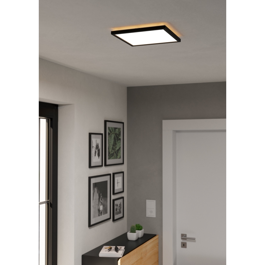 Eglo - LED RGBW Pritemdomas vonios lubinis šviestuvas LED/13,4W/230V 2700-6500K 29x29 cm IP44 juodas