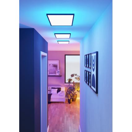 Eglo - LED RGBW Pritemdomas vonios lubinis šviestuvas LED/17,2W/230V 2700-6500K 30x57cm IP44 juodas ZigBee