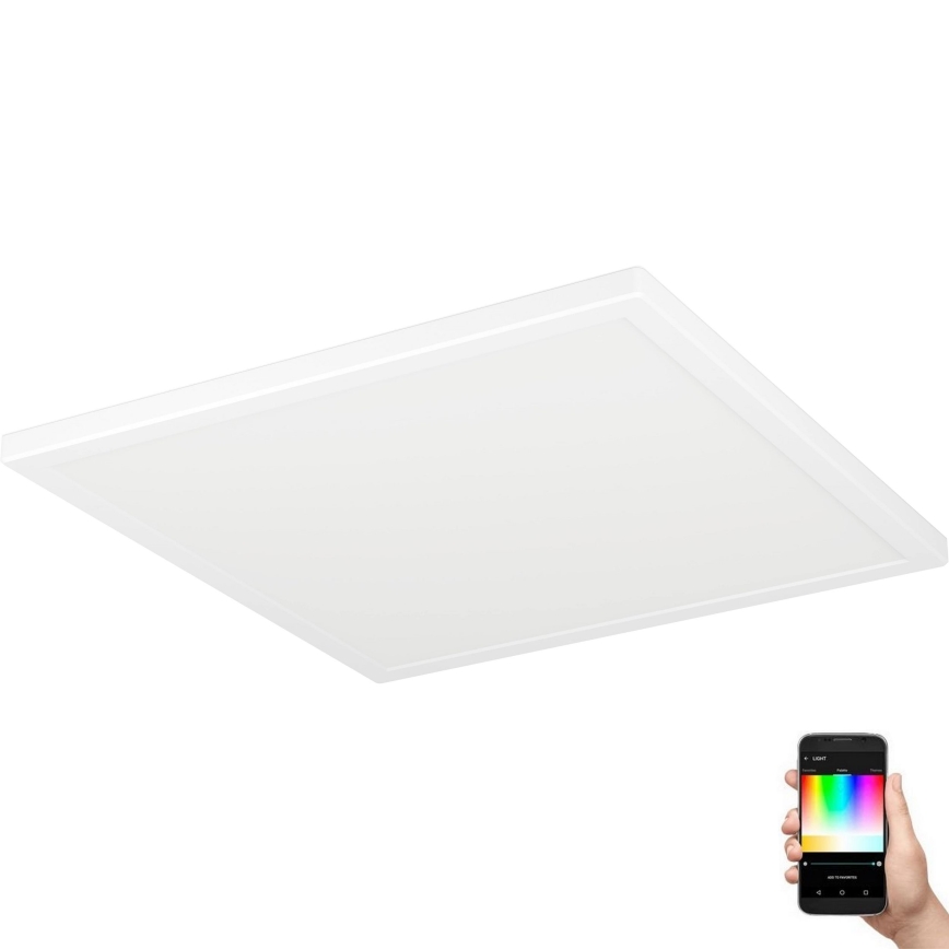 Eglo - LED RGBW dimeriuojamas lubinis šviestuvas vonios kambariui LED/17,6W/230V 2700-6500K 39x39 cm IP44 baltas ZigBee