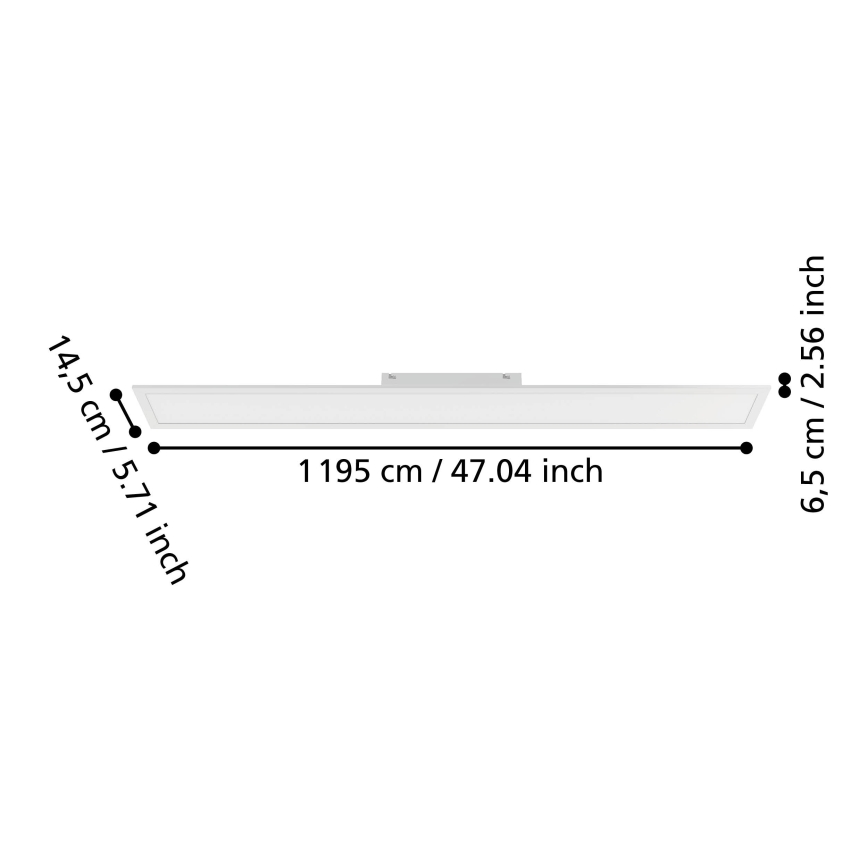 Eglo - reguliuojamas paviršinis montuojamas LED panelis LED/28,3W/230V 2700-6500K 120x15 cm balta + nuotolinis valdymas