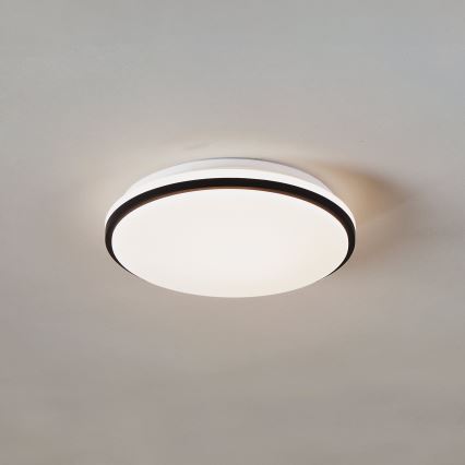Eglo - LED vonios kambario lubinis šviestuvas LED/18W/230V 3000/4000/6500K skersmuo 34 cm IP54 juodas