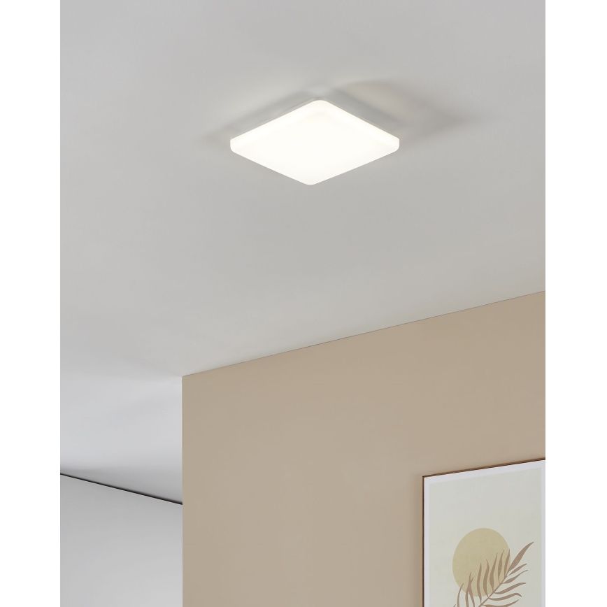 Eglo - LED vonios kambario lubinis šviestuvas LED/16,5W/230V 2700/4000/6500K 26x26 cm IP54 balta