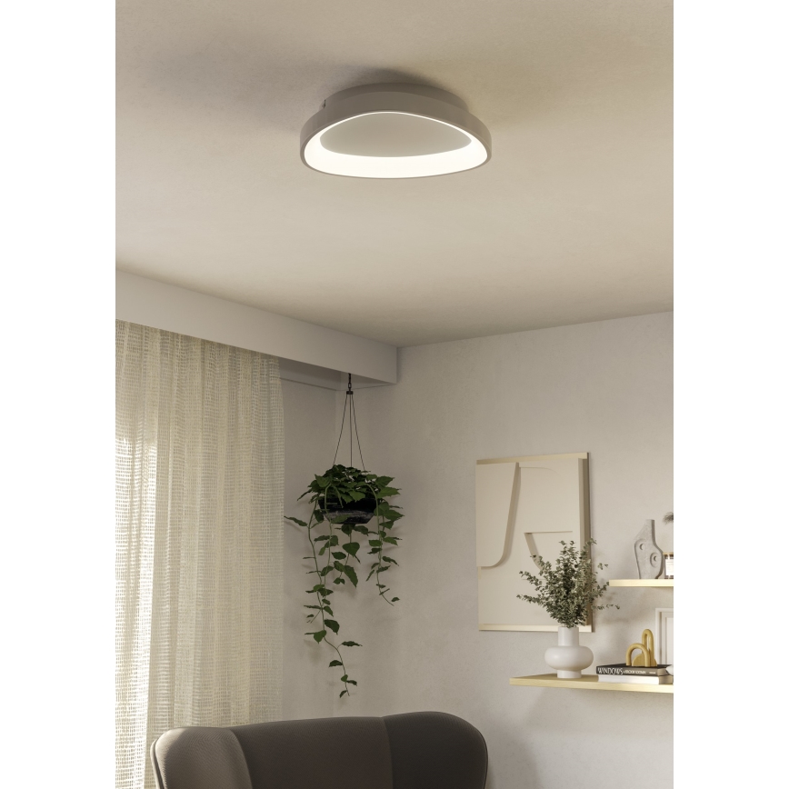 Eglo - LED Pritemdomas lubinis šviestuvas LED/12W/230V 2700-6500K balta + nuotolinio valdymo pultas