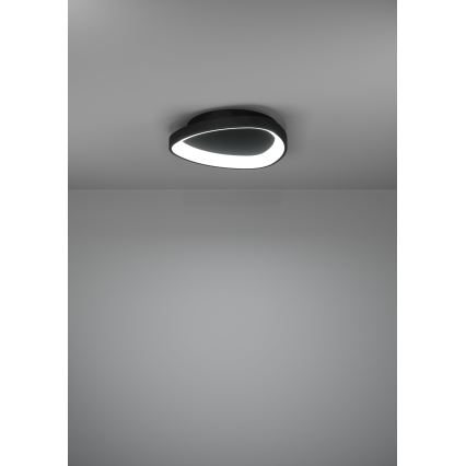 Eglo - LED Pritemdomas lubinis šviestuvas LED/12W/230V 2700-6500K juoda + nuotolinio valdymo pultas