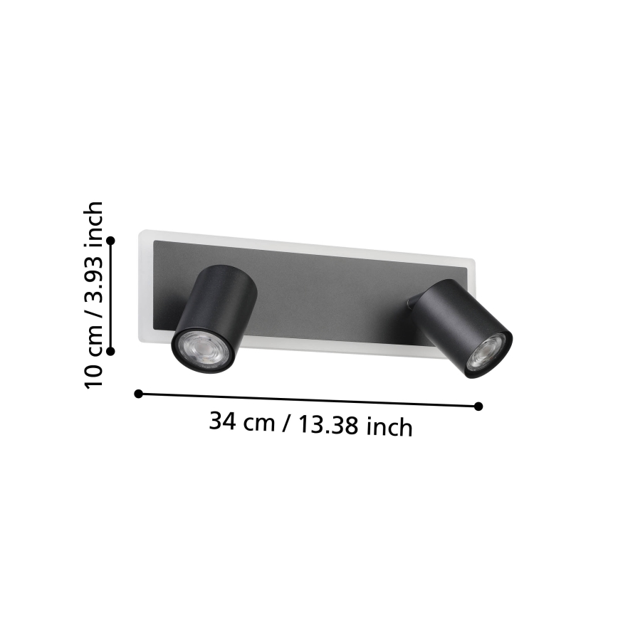 Eglo - LED taškinis šviestuvas LED/12W/230V juodas