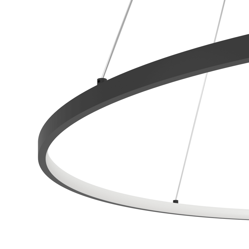 Eglo - LED Reguliuojamas pakabinamas sietynas LED/40W/230V 2700-6500K juoda + nuotolinio valdymo pultas