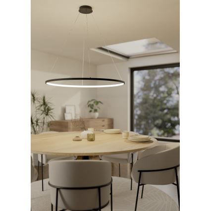 Eglo - LED Reguliuojamas pakabinamas sietynas LED/40W/230V 2700-6500K juoda + nuotolinio valdymo pultas
