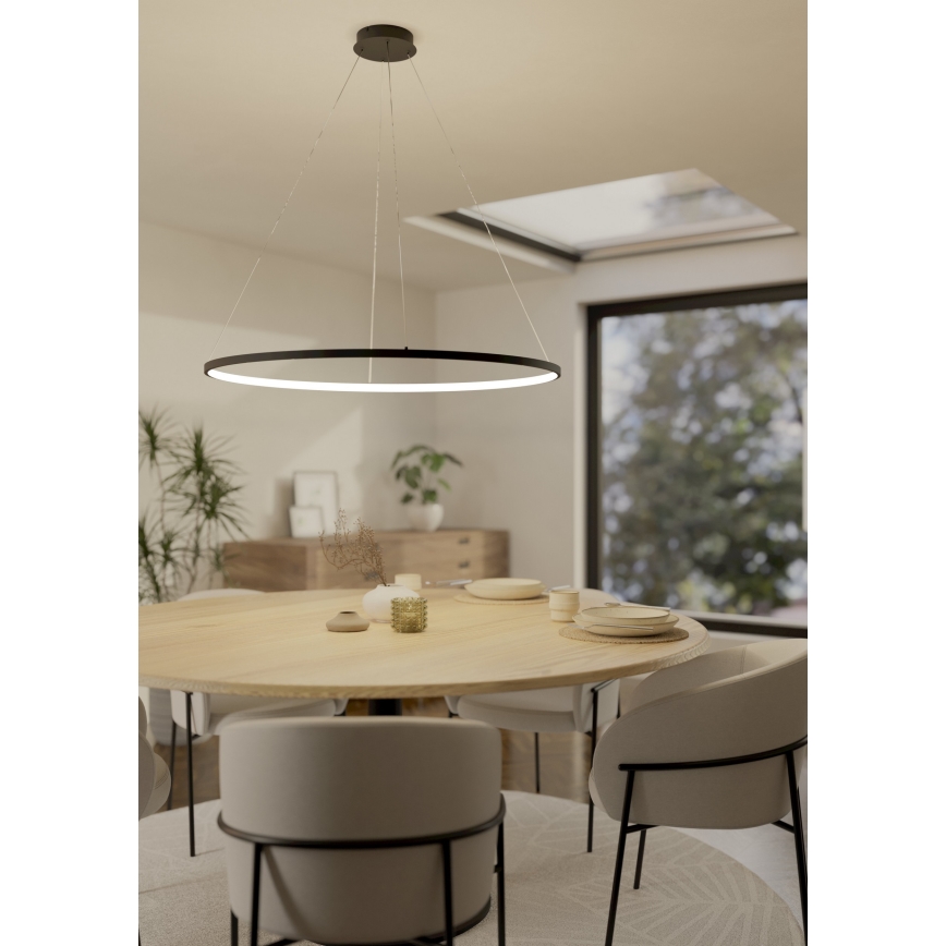 Eglo - LED Reguliuojamas pakabinamas sietynas LED/40W/230V 2700-6500K juoda + nuotolinio valdymo pultas