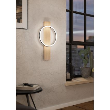 Eglo - LED sieninis šviestuvas LED/12W/230V 3000K smėlio spalva/juoda