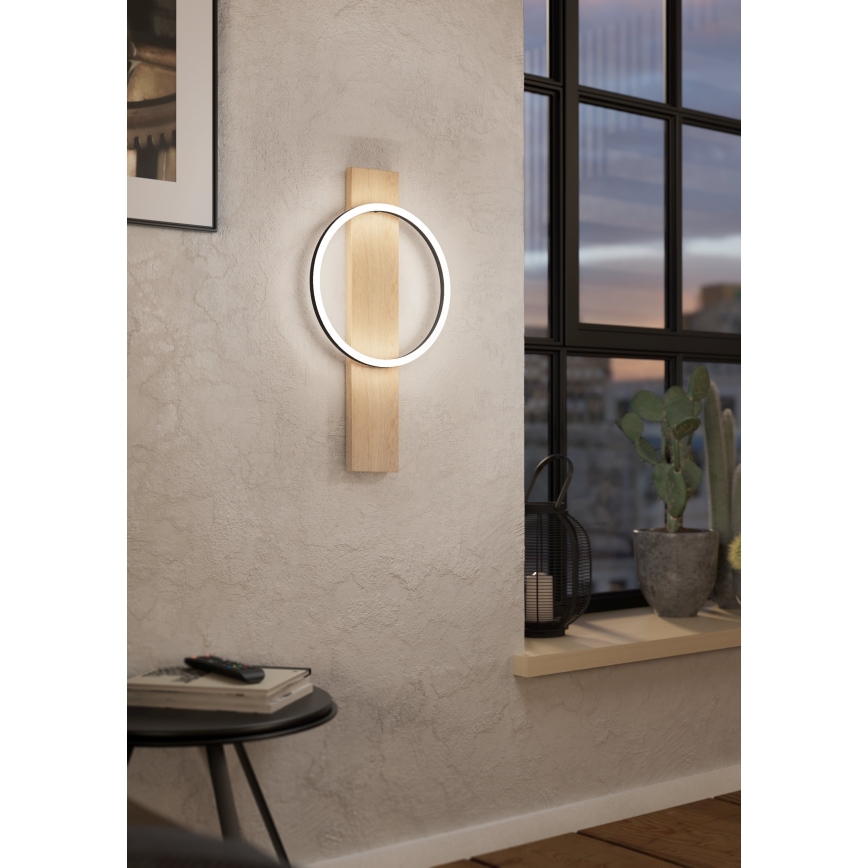 Eglo - LED sieninis šviestuvas LED/12W/230V 3000K smėlio spalva/juoda