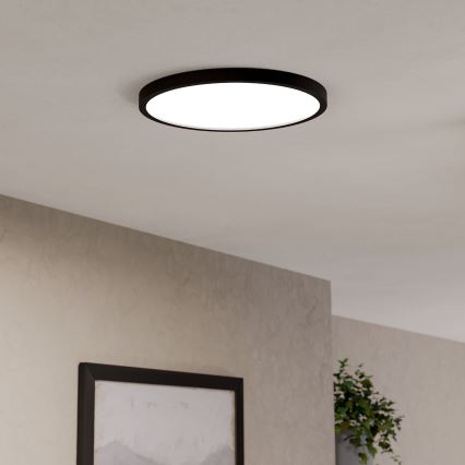Eglo - LED RGBW reguliuojamas vonios kambario lubinis šviestuvas LED/17,5W/230V 2700-6500K skersmuo 38,9 cm IP44 juodas