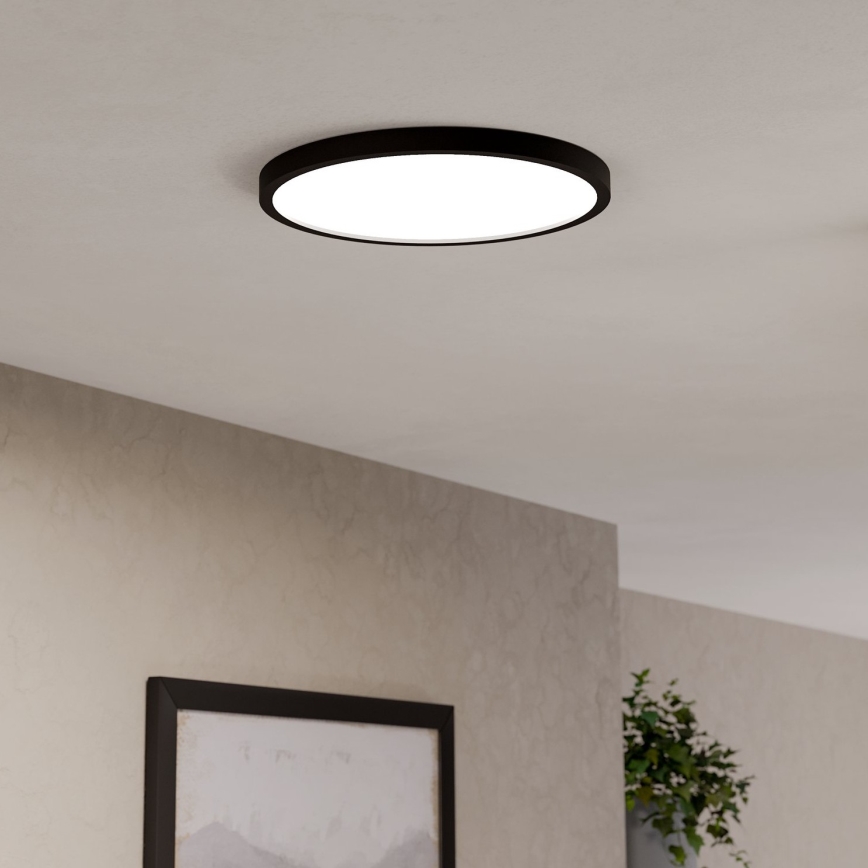 Eglo - LED RGBW reguliuojamas vonios kambario lubinis šviestuvas LED/17,5W/230V 2700-6500K skersmuo 38,9 cm IP44 juodas