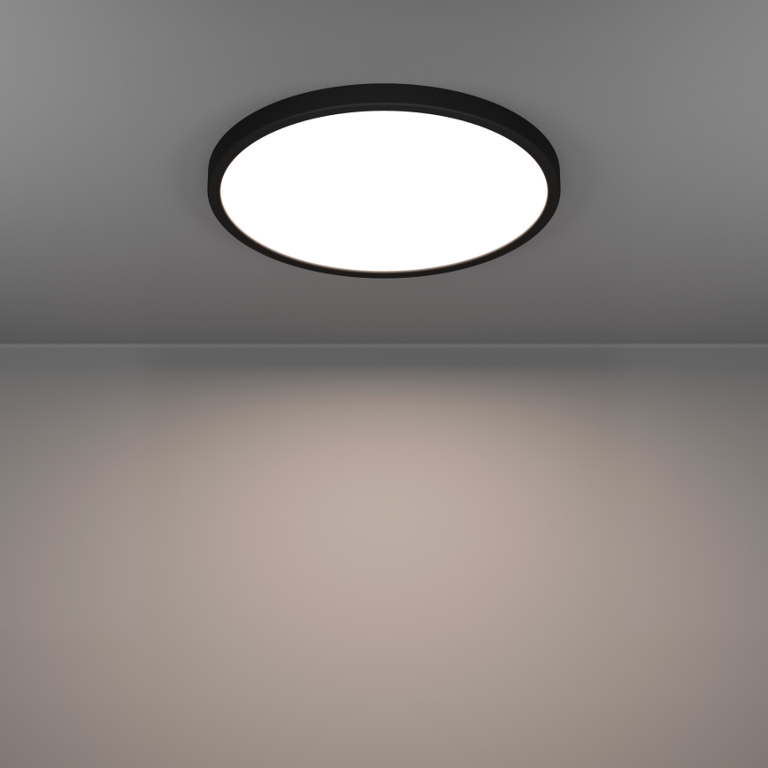 Eglo - LED RGBW dimeriuojamas vonios kambario lubinis šviestuvas LED/17,5W/230V 2700-6500K skersmuo 39,9 cm IP44 juodas