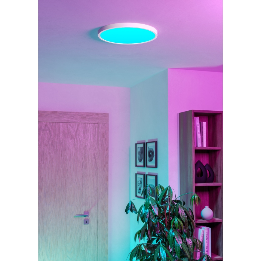 Eglo - LED RGBW dimeriuojamas lubinis vonios šviestuvas LED/17,5W/230V 2700-6500K skersmuo 39,9 cm IP44 baltas