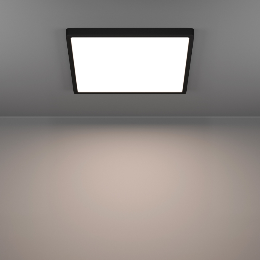 Eglo - LED RGBW Reguliuojamas lubinis vonios šviestuvas LED/17,8W/230V 2700-6500K 39x39 cm IP44 juodas