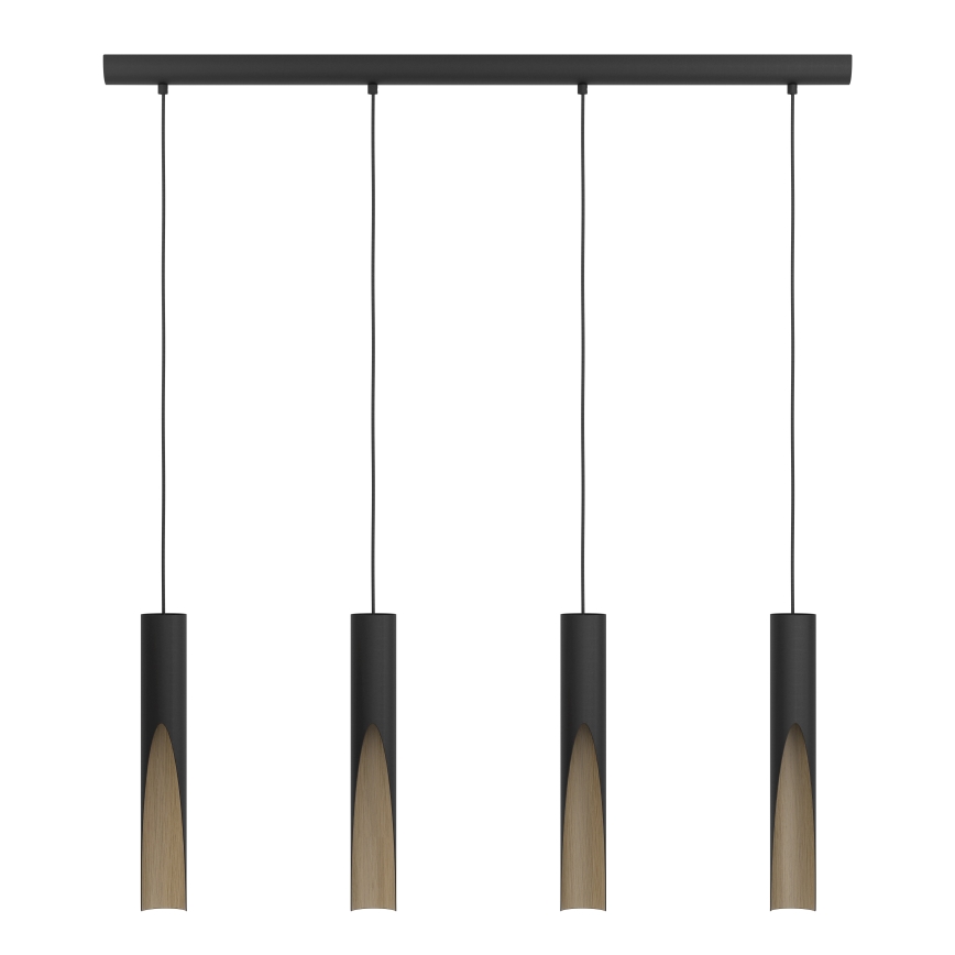 Eglo - LED Pakabinamas sietynas 4xGU10/4,5W/230V 3000K juoda/ruda