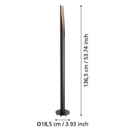 Eglo  - LED toršeras 1xGU10/4,5W/230V 3000K juoda/ruda