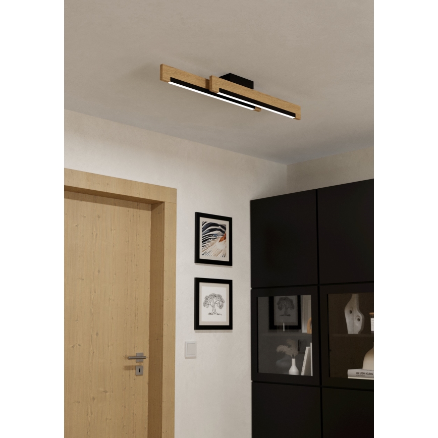 Eglo - LED Pritemdomas lubinis šviestuvas 2xLED/10W/230V 3000K juoda/smėlio spalva