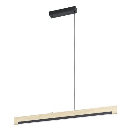 Eglo - LED Reguliuojamas pakabinamas sietynas LED/25,5W/230V 3000K juoda/smėlio spalva