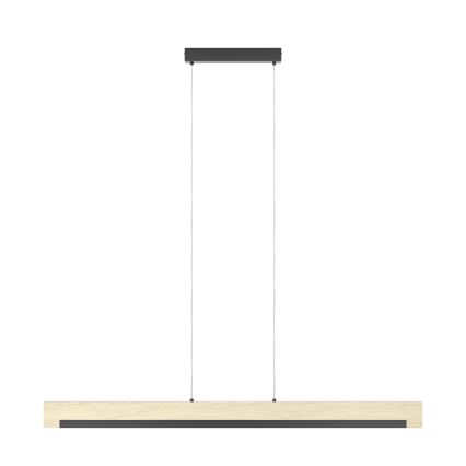 Eglo - LED Reguliuojamas pakabinamas sietynas LED/25,5W/230V 3000K juoda/smėlio spalva