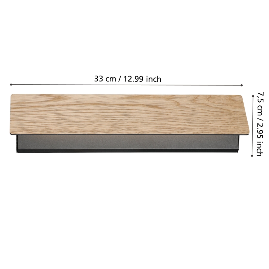 Eglo - LED sieninis šviestuvas LED/12W/230V 3000K ruda