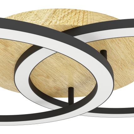 Eglo - LED Pritemdomas lubinis šviestuvas 2xLED/16W/230V 2700-6500K smėlio spalva/juoda ZigBee