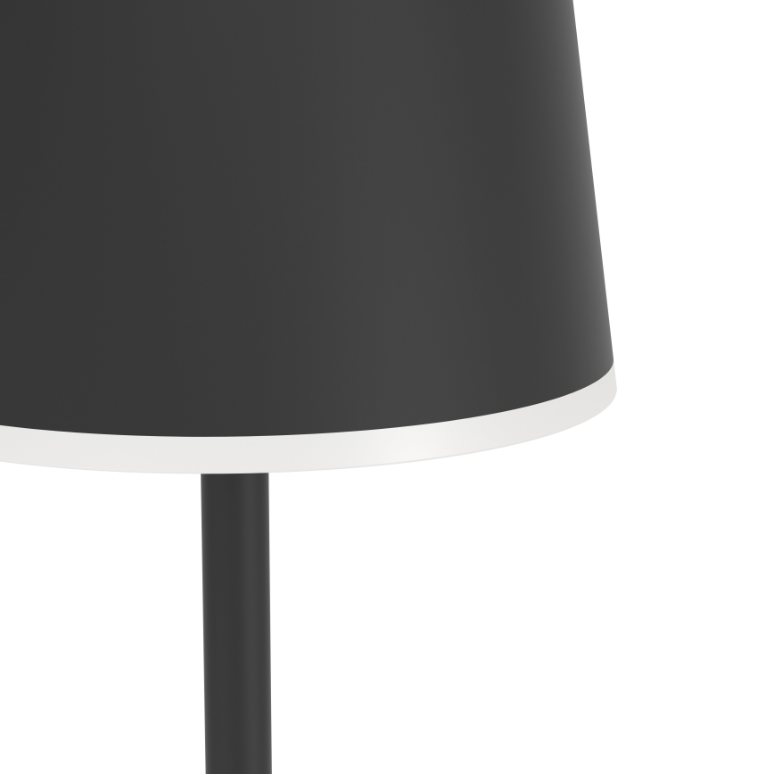 Eglo - LED šviesos reguliavimas lauko įkraunamas Toršeras LED/4,3W/5V 2400/3000/4000K IP54 juoda