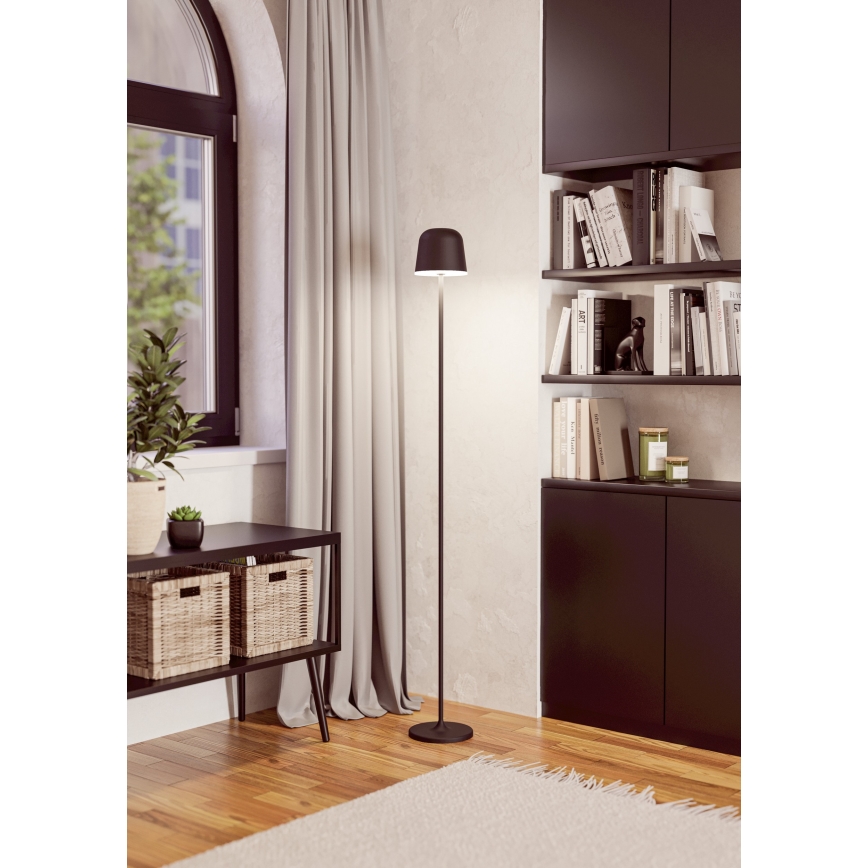 Eglo - LED šviesos reguliavimas lauko įkraunamas Toršeras LED/4,3W/5V 2400/3000/4000K IP54 juoda