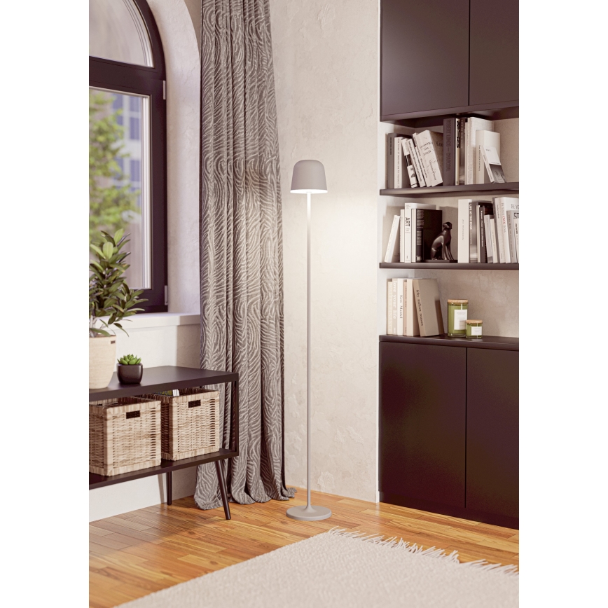 Eglo - LED šviesos reguliavimas lauko įkraunamas Toršeras LED/4,3W/5V 2400/3000/4000K IP54 pilka