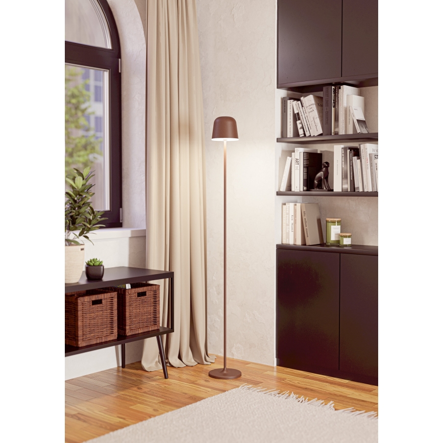 Eglo - LED šviesos reguliavimas lauko įkraunamas Toršeras LED/4,3W/230V 2400/3000/4000K IP54 ruda
