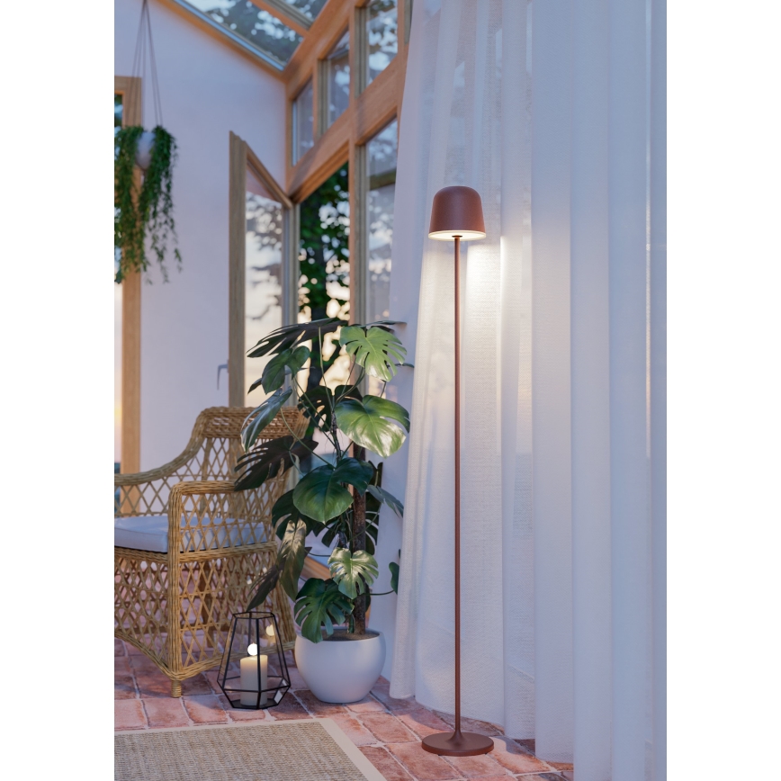 Eglo - LED šviesos reguliavimas lauko įkraunamas Toršeras LED/4,3W/230V 2400/3000/4000K IP54 ruda
