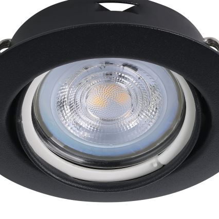 Eglo - KOMPLEKTAS 3x LED įleidžiamas lubinis šviestuvas 1xGU10/4W/230V juoda