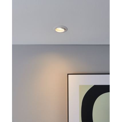 Eglo - KOMPLEKTAS 3x LED įleidžiamas lubinis šviestuvas 1xGU10/4W/230V balta
