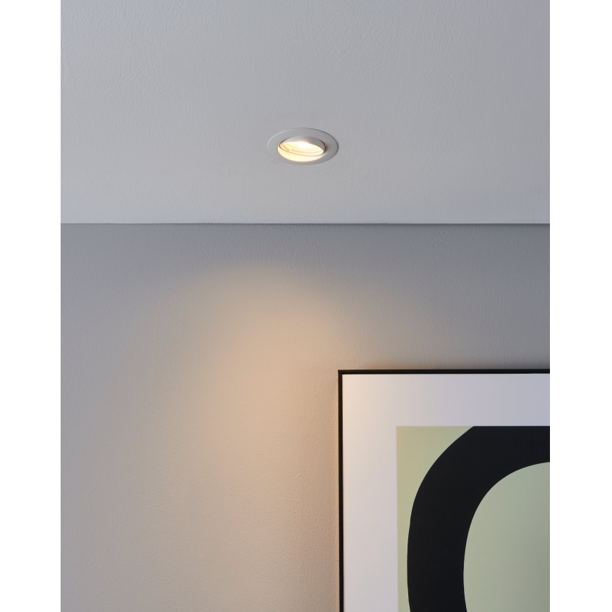 Eglo - KOMPLEKTAS 3x LED įleidžiamas lubinis šviestuvas 1xGU10/4W/230V balta