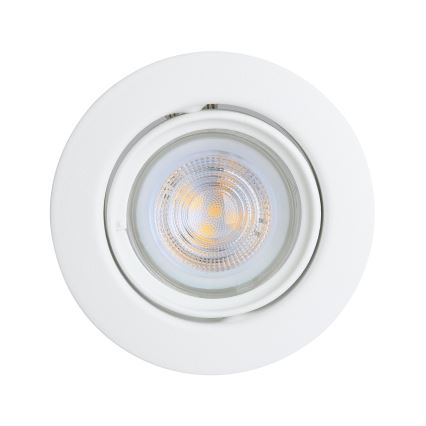 Eglo - KOMPLEKTAS 3x LED įleidžiamas lubinis šviestuvas 1xGU10/4W/230V balta