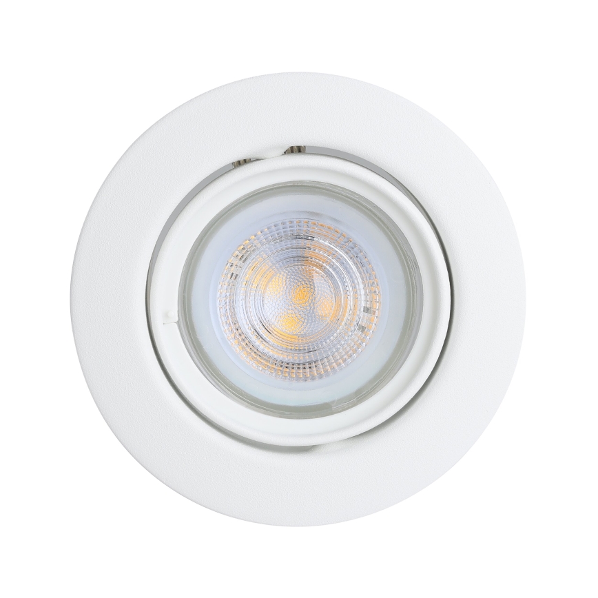 Eglo - KOMPLEKTAS 3x LED įleidžiamas lubinis šviestuvas 1xGU10/4W/230V balta